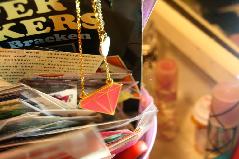 stickers and costume jewelry