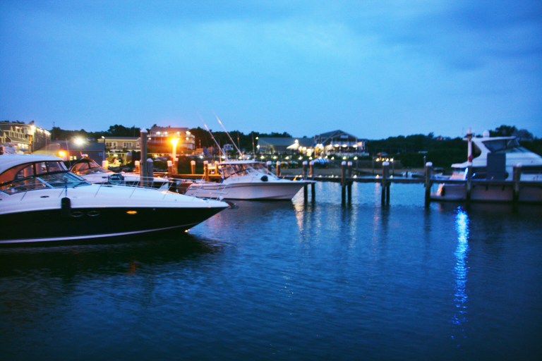 the marina at night